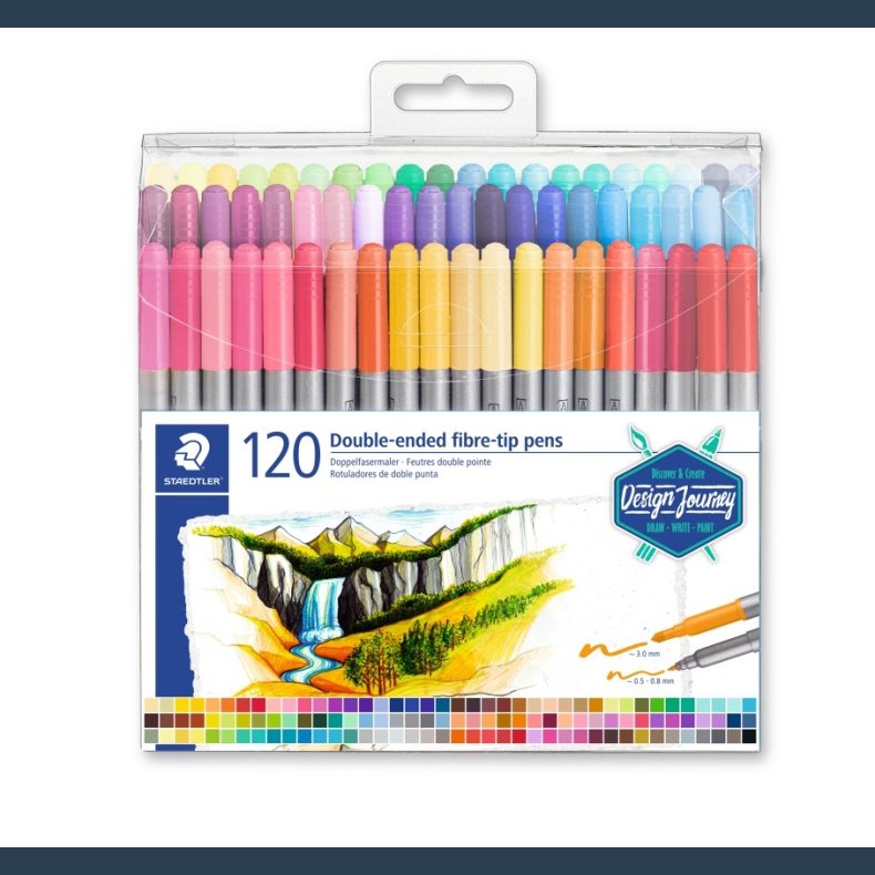 Staedtler duo tuscher 120 stk. ass