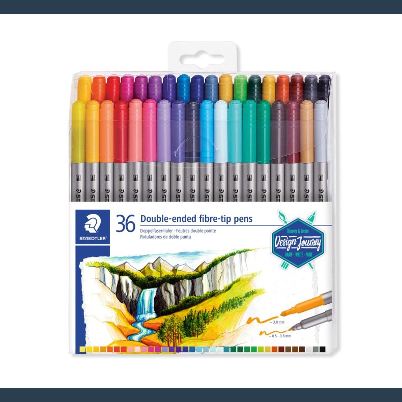 Staedtler duo tuscher 36 stk. ass