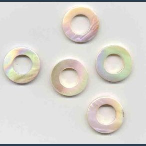 Perlemors ornament 5stk 23 mmoff white