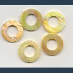 Perlemors ornament 5stk 23 mm GOLD