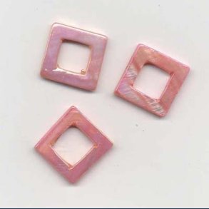 Perlemors ornament 3 stk 20 mm coral