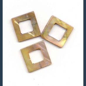 Perlemors ornament 3 stk 20 mm brown