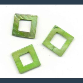 Perlemors ornament 3 stk 20 mm green