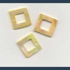 Perlemors ornament 3 stk 20 mm gold