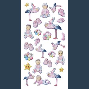 stickers baby pige 3D ass