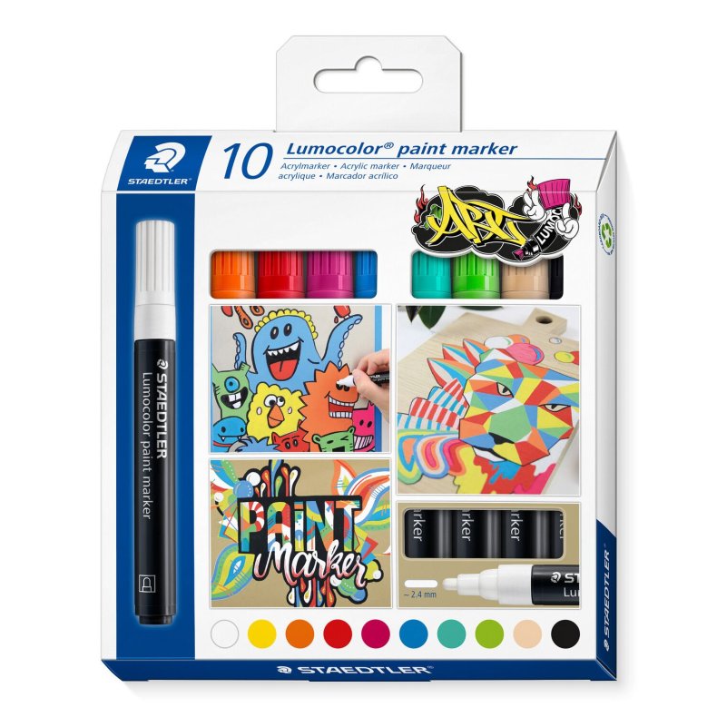 STAEDTLER Lumocolor Acryl  Paintmarker 10 ass