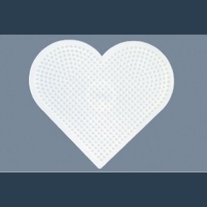 Hama stiftplade hjerte hvid