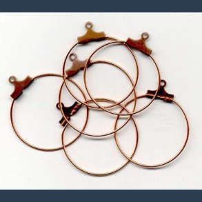 creolringe Kobber 25 mm 6 stk