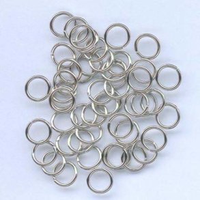 Splitring metal  6mm 50 stk slv