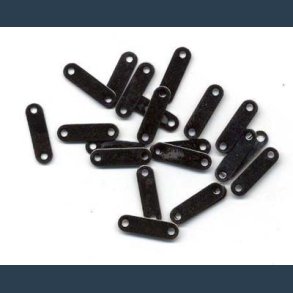 metaldup spacer 2 hul 12 x 3 mm 20 stk SORT