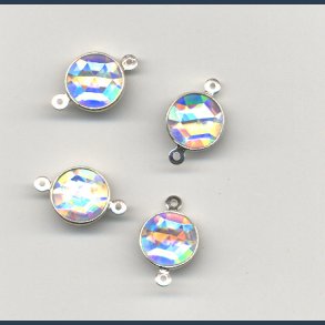 Mellemstykker 10mm 6 stk krystal