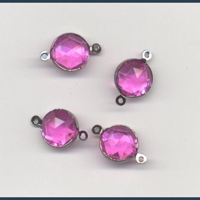 Mellemstykker 10mm 6 stk cerise