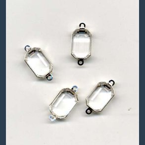 Mellemstykker 10mm 6 stk krystal