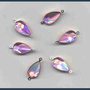 Mellemstykker 9x16mm 6 stk lys rosa