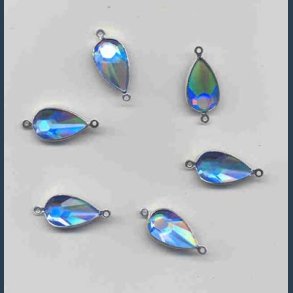 Mellemstykker 9x16mm 6 stk sart bl