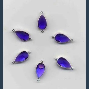 Mellemstykker 9x16mm 6 stk  lilla