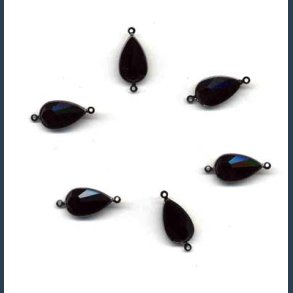Mellemstykker 9x16mm 6 stk  sort
