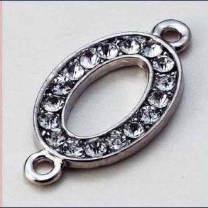 Charm m rhinesten oval 15 x 20 mm