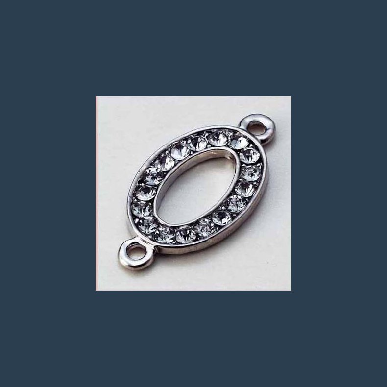 Charm m rhinesten oval 15 x 20 mm