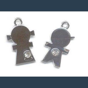 charms m. rhinstenbrn 2 stk best friends 25 mm