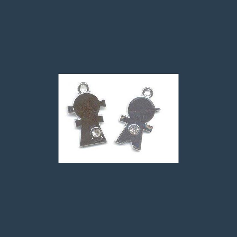 charms m. rhinstenbrn 2 stk best friends 25 mm