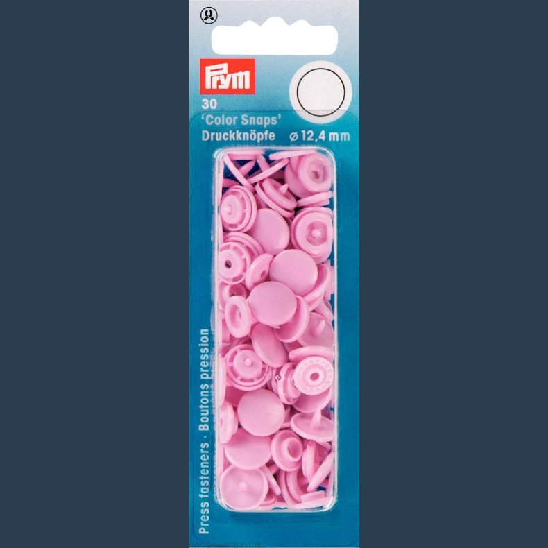 Prym trykknapper 30 stk runde  rosa