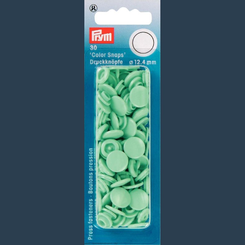 Prym trykknapper 30 stk runde mint