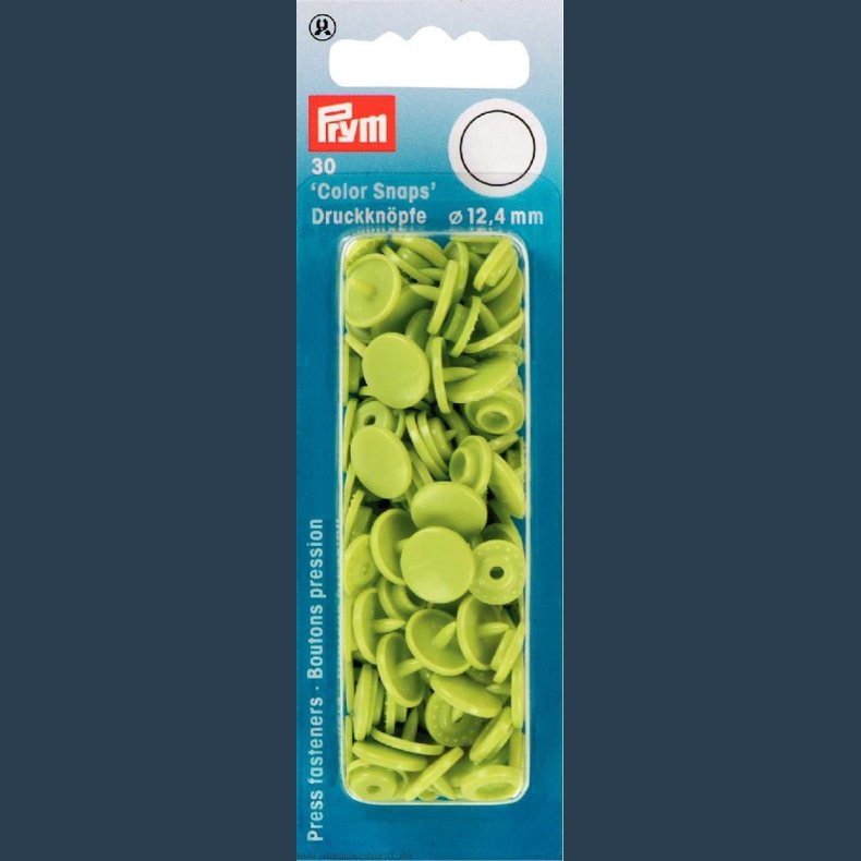 Prym trykknapper 30 stk runde lime