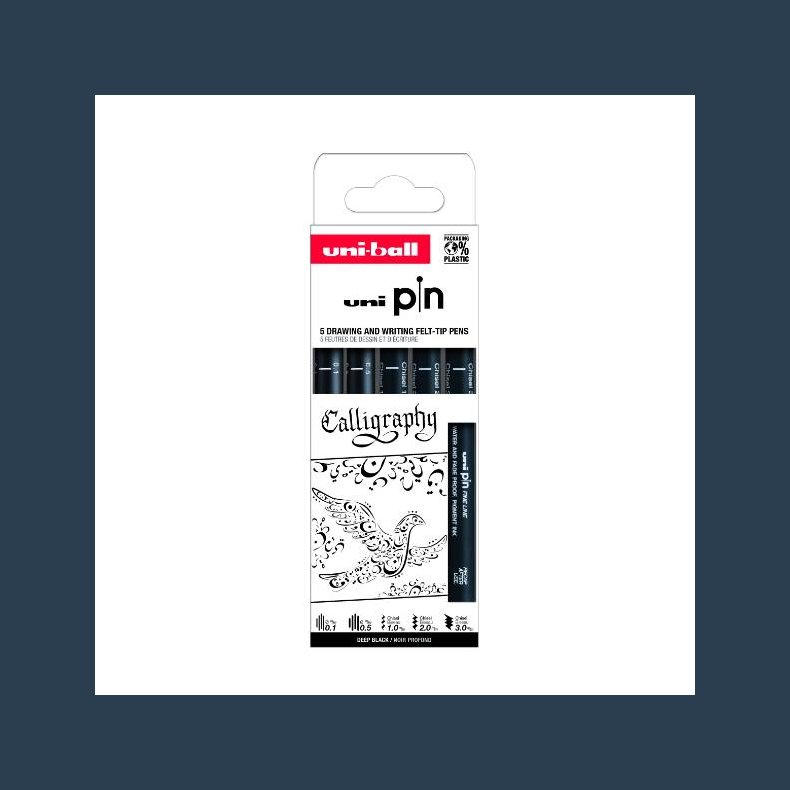 UNI PIN calligraphy set