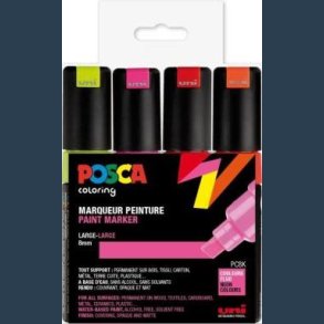 Posca tusch PC-8K st - 4 stk NEON  farver