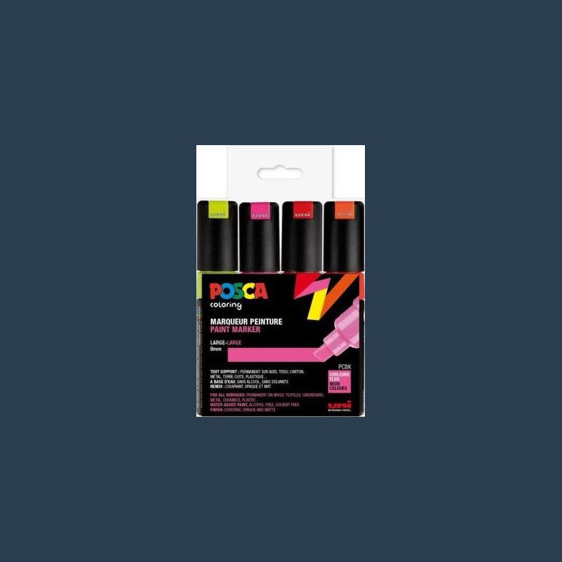 Posca tusch PC-8K st - 4 stk NEON  farver