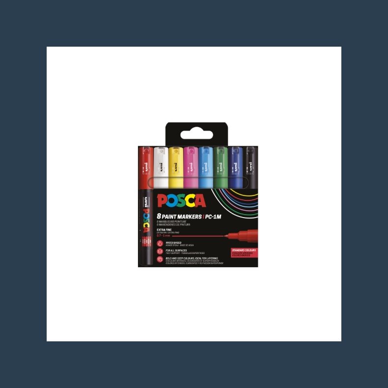 Posca tusch PC-3M s�tbrush  8 stk