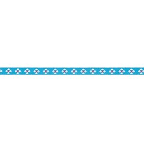 bnd 2m 12mm turkis m hvide blomster