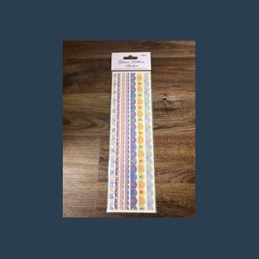 stickers glitter ribbon 9 x 30 cm multifarvet