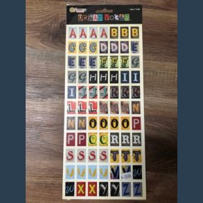 Stickers scrapbook 14 x 30,5cm alfabet urban
