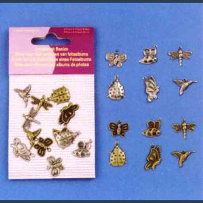 scrapbook tilbeh�r motiver 12 stk insekter