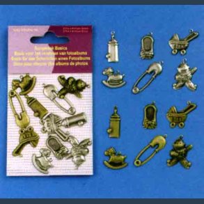 scrapbook tilbeh�r motiver 12 stk baby