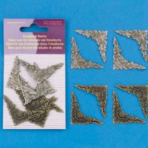 scrapbook tilbeh�r hj�rner 8 stk Metal m julestjerner