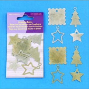 scrapbook tilbeh�r metalpynt m formtape 8 stk jul