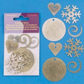 scrapbook tilbeh�r metalpynt m formtape 8 stk jul