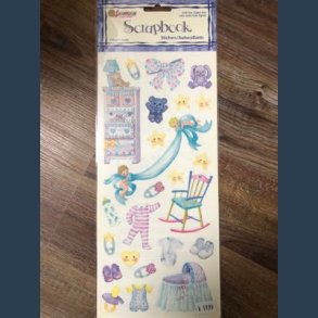 Stickers scrapbook 14 x 30,5cm border baby