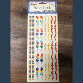 Stickers scrapbook 14 x 30,5cm border fdselsdag