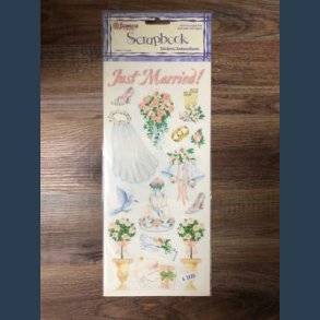 Stickers scrapbook 14 x 30,5cm bryllup