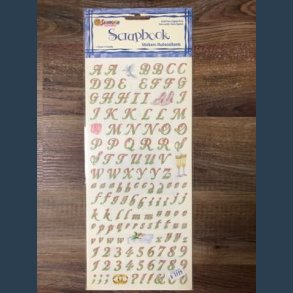 Stickers scrapbook 14 x 30,5cm alfabet bryllup