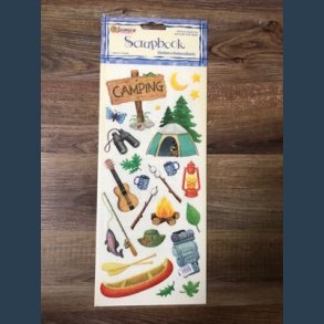 Stickers scrapbook 14 x 30,5cm camping