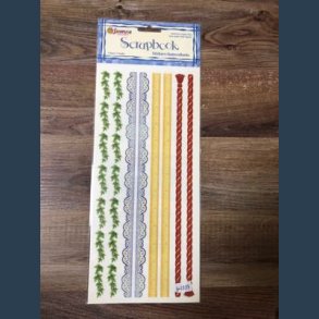 Stickers scrapbook 14 x 30,5cm border heritage