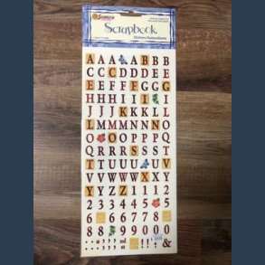 Stickers scrapbook 14 x 30,5cm alfabet heritage