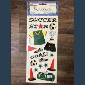 Stickers scrapbook 14 x 30,5cm soccer  star