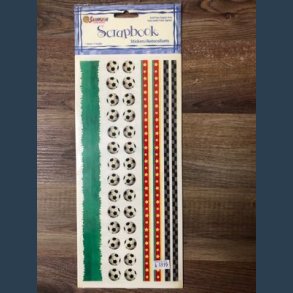 stickers scrapbook 14 x 30,5 cm border soccer star