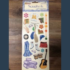 Stickers scrapbook 14 x 30,5cm div tj 1960